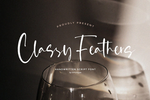 Classy Feathers - Handwritten Script font Font Timur type 