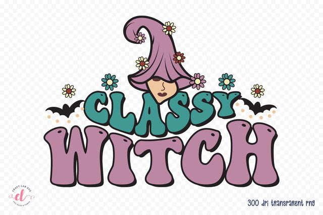 Classy Witch PNG, Halloween Witch Sublimation Sublimation CraftLabSVG 