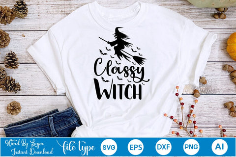 Classy Witch SVG SVGs,Quotes and Sayings,Food & Drink,On Sale, Print & Cut SVG DesignPlante 503 