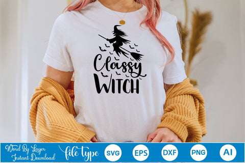 Classy Witch SVG SVGs,Quotes and Sayings,Food & Drink,On Sale, Print & Cut SVG DesignPlante 503 