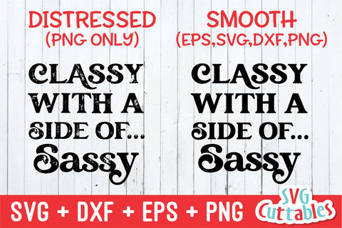 Classy With A Side Of Sassy svg - Mommy and Me Cut File - svg - dxf - eps - png - Mom svg - Silhouette - Cricut - Digital File SVG Svg Cuttables 