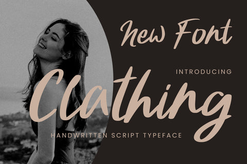 Clathing - Brushed Script Font Font ahweproject 