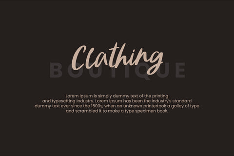 Clathing - Brushed Script Font Font ahweproject 