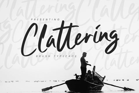 Clattering Brush Typeface Font Creatype Studio 