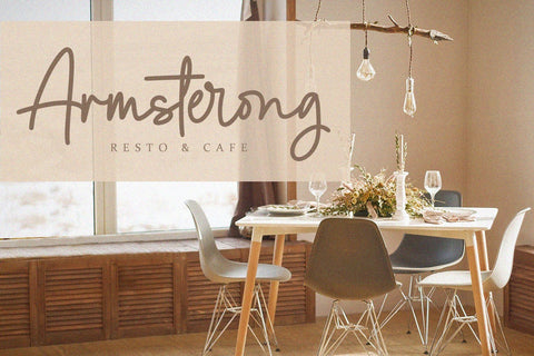 Clatterson - Monoline Script Font Alpaprana Studio 