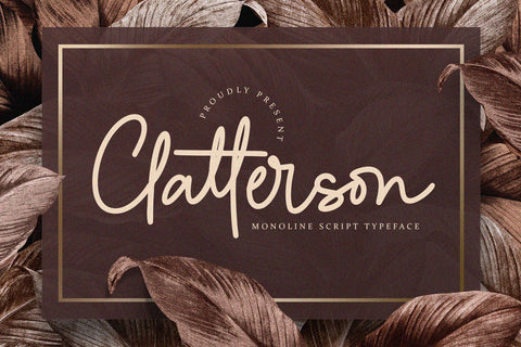 Clatterson - Monoline Script Font Alpaprana Studio 