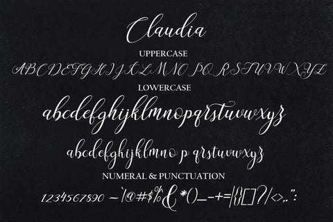 Claudia Script Font Mrletters 