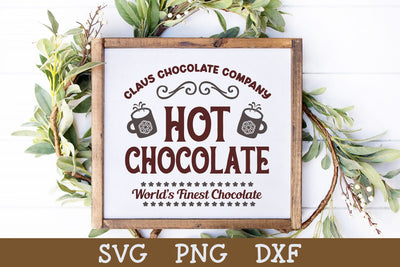 Claus Chocolate Company | Christmas Sign SVG SVG Shine Green Art 