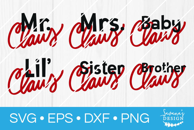 Claus Family Bundle SVG SavanasDesign