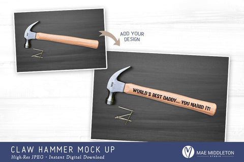 Claw Hammer Mock up, styled photo Mock Up Photo Mae Middleton Studio 