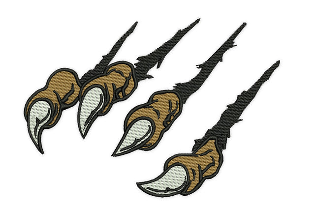 Claw Mark Embroidery design. Predator claws. Embroidery/Applique DESIGNS NextEmbroidery 