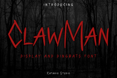 ClawMan | Halloween Theme Display and Dingbats Font Font Katario Studio 