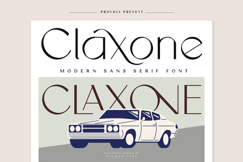 Claxone Font Wildan Type 