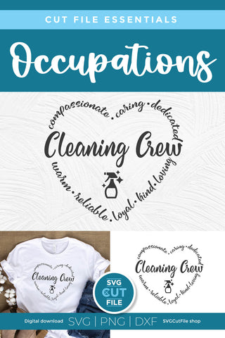 Cleaning Crew svg, a housekeeper or cleaner svg for crafters SVG SVG Cut File 