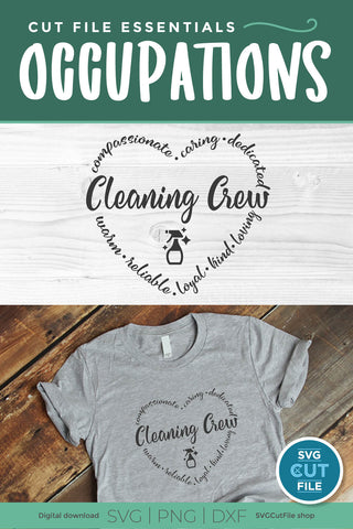 Cleaning Crew svg, a housekeeper or cleaner svg for crafters SVG SVG Cut File 