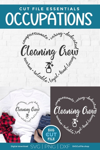 Cleaning Crew svg, a housekeeper or cleaner svg for crafters SVG SVG Cut File 