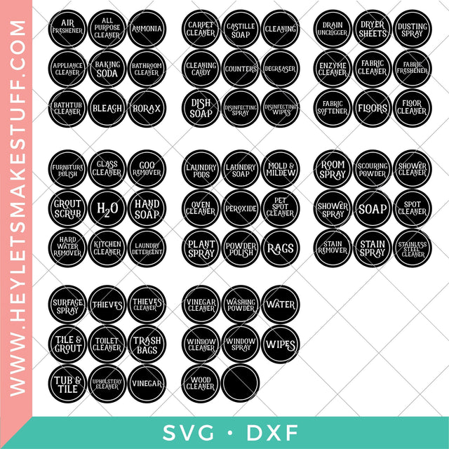 Cleaning Label Files - 70 Labels SVG Hey Let's Make Stuff 