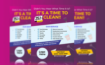 Cleaning Service Flyer Design SVG naemmiah021 