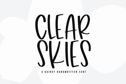 Clear Skies - Fun Handwritten Font Font KA Designs 