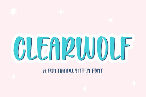 Clearwolf is a Fun Handwritten Font Font Balpirick 