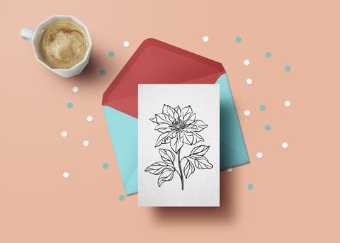 Clematis svg - Summer flower svg - Clematis silhouette SVG RedHelgaArt 