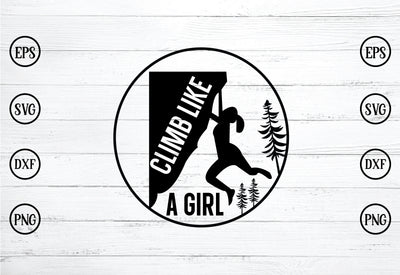 climb like a girl SVG SVG buydesign 