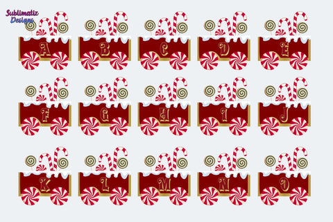 Clipart Christmas Santa Claus Train Bundle - Alphabet PNG Sublimation Sublimation Sublimatiz Designs 