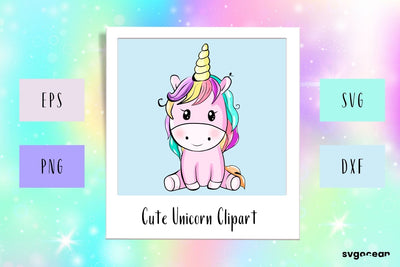 Clipart Cute Unicorn SVG SvgOcean 