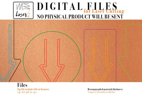 Clips Digital Vector File for Laser Cutter. SVG MaramadeLaser 