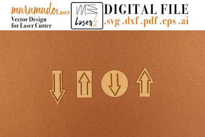 Clips Digital Vector File for Laser Cutter. SVG MaramadeLaser 