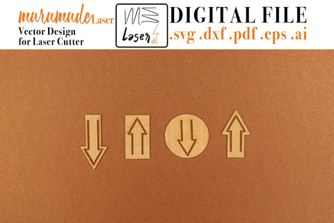 Clips Digital Vector File for Laser Cutter. SVG MaramadeLaser 