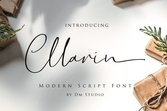 Cllarin - Modern Script Font Font Dm Letter Studio 