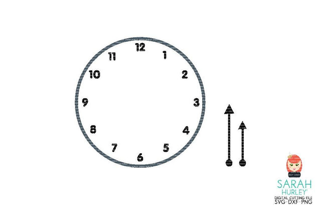 Clock And Hands SVG Sarah Hurley 