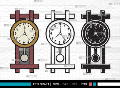 Clock Clipart SVG Cut File, Clock Face Svg, Watch Face Svg, Watch Svg, Time Svg, Clock Outline Clipart SVG ETC Craft 