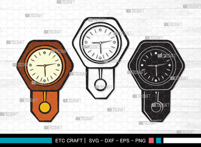 Clock Clipart SVG Cut File, Clock Face Svg, Watch Face Svg, Watch Svg, Time Svg, Clock Outline Clipart SVG ETC Craft 