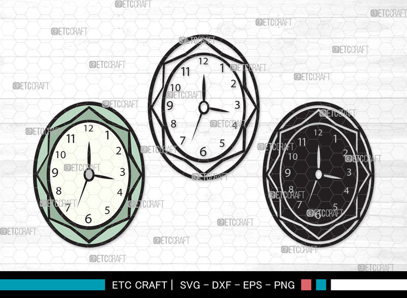 Clock Clipart SVG Cut File, Clock Face Svg, Watch Face Svg, Watch Svg, Time Svg, Clock Outline Clipart SVG ETC Craft 