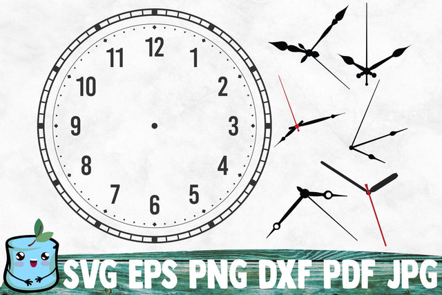 Clock Face 12 SVG MintyMarshmallows 