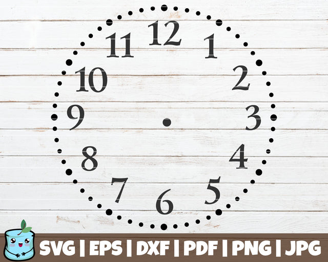 Clock Face 3 SVG MintyMarshmallows 