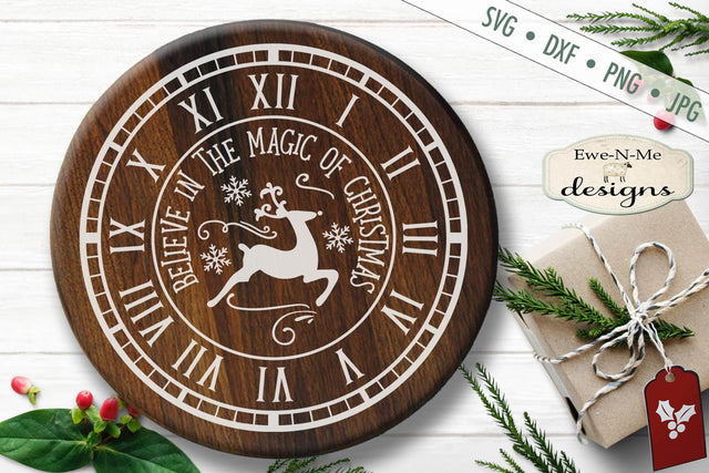Clock Face - Reindeer - Magic of Christmas - SVG SVG Ewe-N-Me Designs 