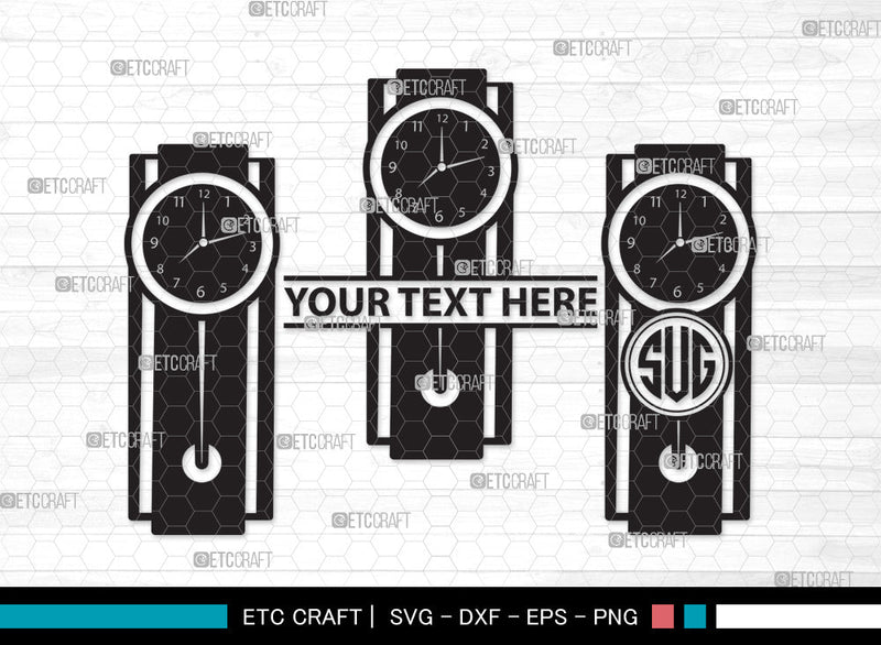 Clock Monogram SVG Cut File, Clock Face Svg, Watch Face Svg, Watch Svg ...