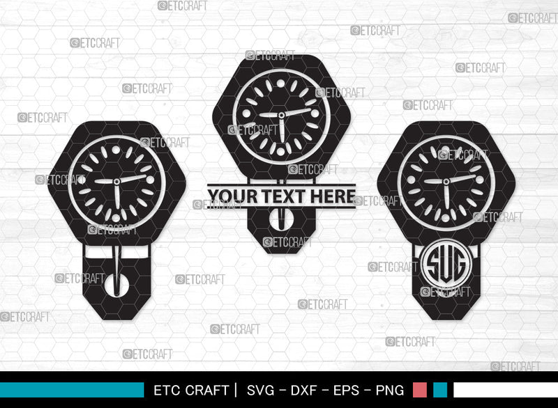 Clock Monogram SVG Cut File, Clock Face Svg, Watch Face Svg, Watch Svg ...