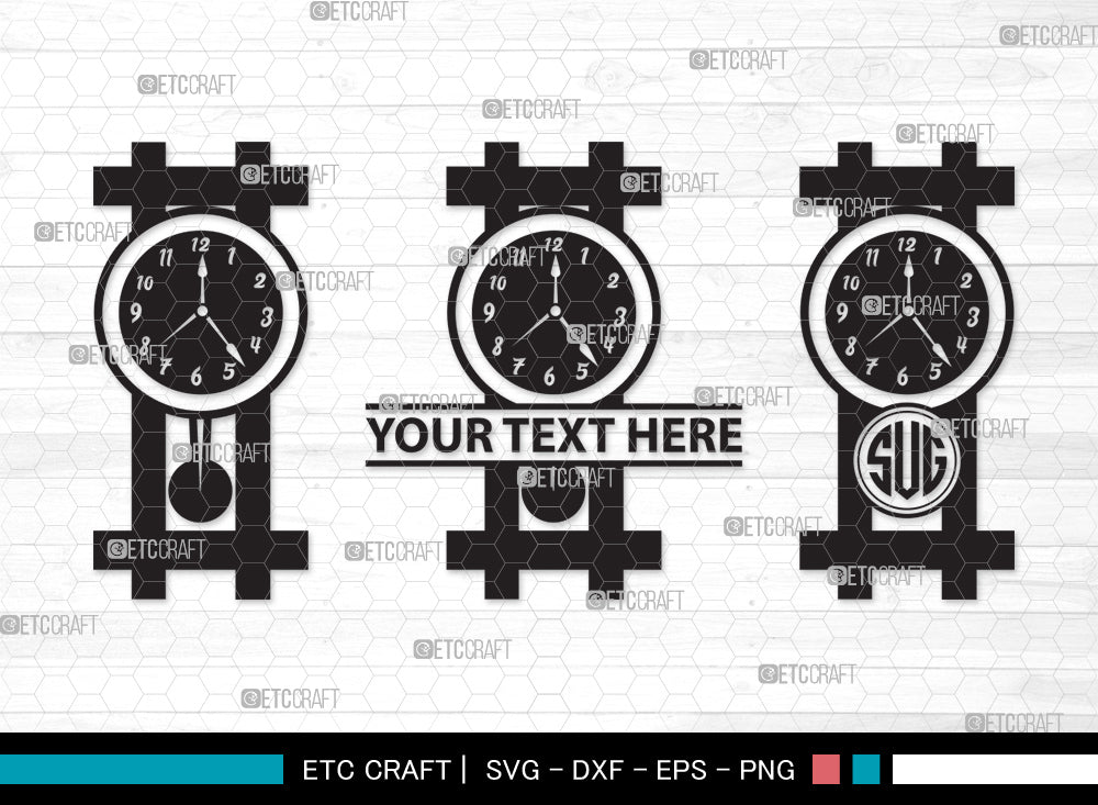 Clock Monogram SVG Cut File, Clock Face Svg, Watch Face Svg, Watch Svg ...