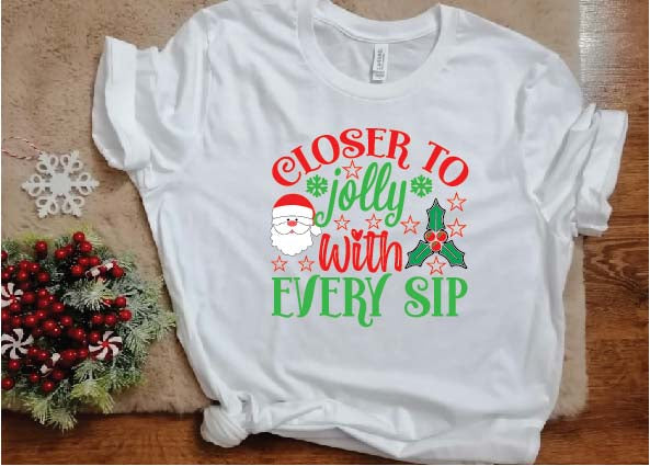 closer to jolly with every sip SVG designer krishna 