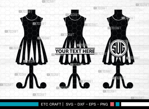 Cloths Monogram, Cloths Silhouette, Cloths SVG, Semi Dress Svg, Dress Svg, Fashion Stand Svg, SB00185 SVG ETC Craft 