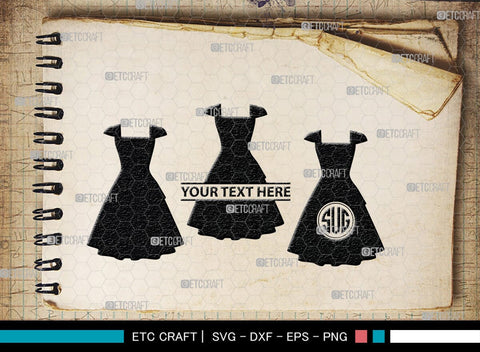 Cloths Monogram, Cloths Silhouette, Cloths SVG, Semi Dress Svg, Dress Svg, Fashion Stand Svg, SB00185 SVG ETC Craft 