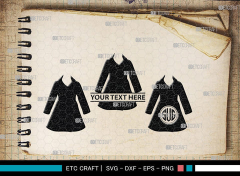 Cloths Monogram, Cloths Silhouette, Cloths SVG, Semi Dress Svg, Dress Svg, Fashion Stand Svg, SB00185 SVG ETC Craft 