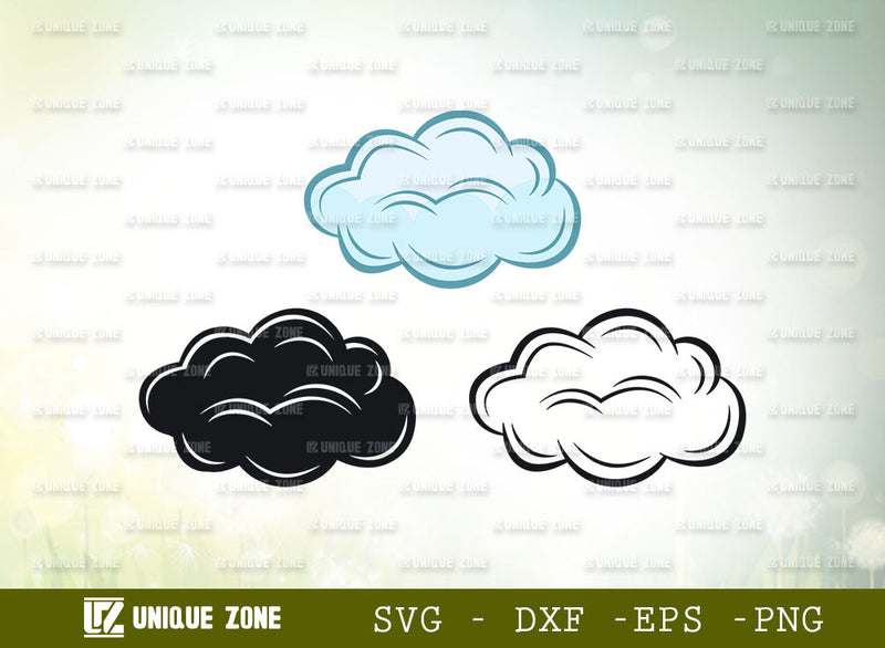 Cloud Bundle SVG Cut File, Weather Svg, Sky Svg, Rain Cloud Svg, Cloud ...