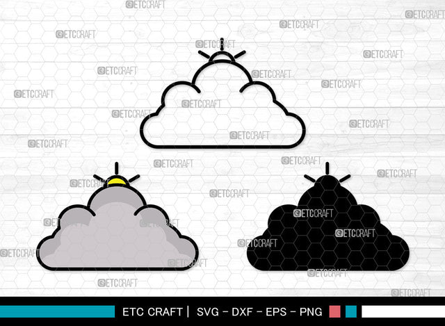 Cloud Icons Color, Clouds Svg, Jotta Cloud Svg, Cloudy, Rain Cloud, Cloud Bundle, Icon Bundle, Svg Cut File, Dxf, Eps, Png, SVG ETC Craft 