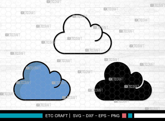 Cloud Icons Color, Clouds Svg, Jotta Cloud Svg, Cloudy, Rain Cloud, Cloud Bundle, Icon Bundle, Svg Cut File, Dxf, Eps, Png, SVG ETC Craft 