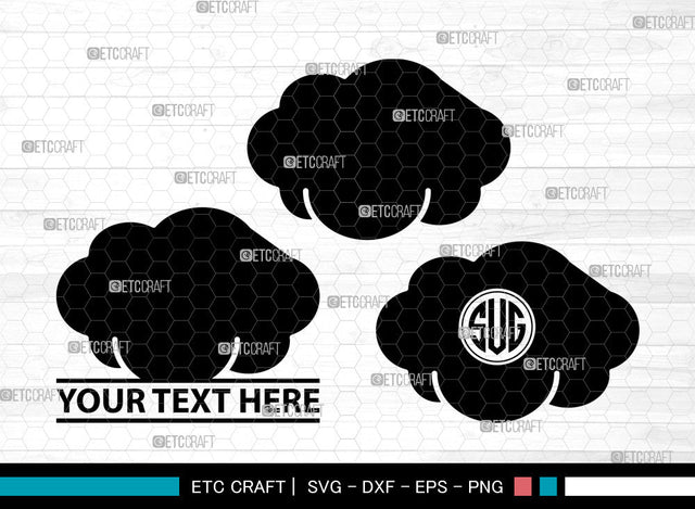 Cloud Icons Monogram, Clouds Svg, Jotta Cloud Svg, Cloudy, Rain Cloud, Cloud Monogram, Icon Monogram, Svg Cut File, Dxf, Eps, Png, SVG ETC Craft 